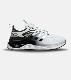 کفش کتانی مردانه سفید مشکی Adidas running shoes disk