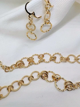 سرویس کامل برند شین مدل «حلقه‌های خورشید» | بافت شنی درخشان با گارانتی 1 ساله