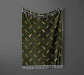 شال مبل ریش دار sofa shawl 342