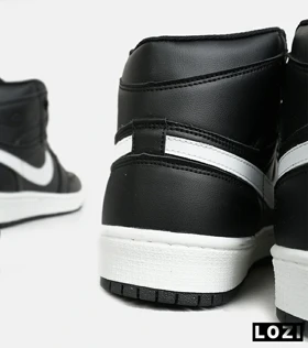 کتانی ساق‌دار زنانه و مردانه مشکی سفید Nike air jordan 1