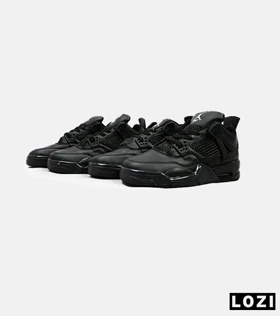 کتانی ساق‌دار مردانه و زنانه مشکی Nike air jordan 4