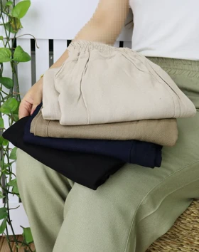 شلوار نیم بگ نخی کجراه