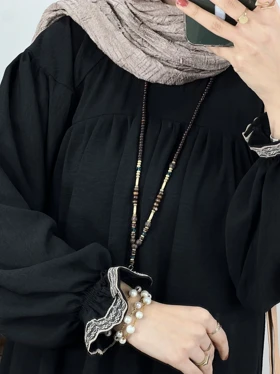 مانتو عبایی بلند رایلی کد 5125