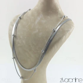 گردنبند ماری دولاین نقره ای 50031