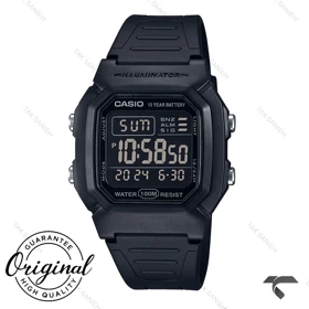 ساعت مچی دیجیتالی کاسیو W-800H-1BV مردانه فول مشکی Casio-10795-G