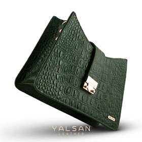 کیف دوشی زنانه چرم یلسان مدل آنجلا 138-GAN (سبز)