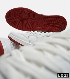 کفش کتانی مردانه سفید مشکی قرمز NIKE SB dunk Low Pro