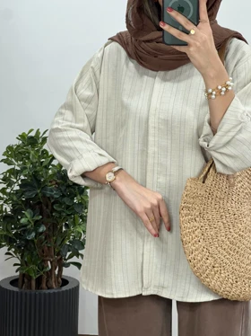 تونیک مانتویی دکمه مخفی جوانه