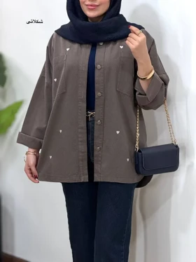 مانتو کتان گلدوزی آیسو پرنا