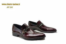 کفش مجلسی ورنی چرم طبیعیbl58