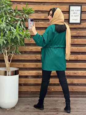 بارانی کمرگت دوجیب