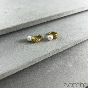 گوشواره زنانه حلقه‌ای مرواریدی 20432