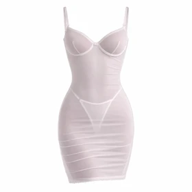 لباس فانتزی فنردار پشت بندی سفید برند لاوین کد 4231