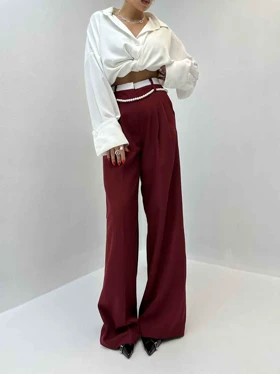 شلوار پارچه ای مرواریدی