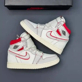 کفش نایک ایر جردن وان ساق‌دار رترو فانتوم جیم رد Nike Air Jordan 1 High Retro Phantom Gym Red