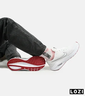کفش کتانی بزرگ پا سفید قرمز نایک NIKE PEGASUS V10