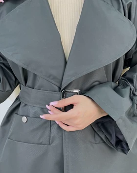 بارانی بلند ماهگون(89)کد:4409
