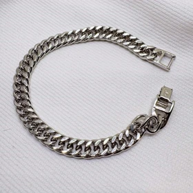 دستبند ژوپینگ طرح کارتیه (کوبان) نقره‌ای با قفل کتابی | یونیسکس