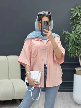 شومیز دو جیب پایین هلال