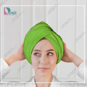 حوله سر طرح ساده مدل کلاه پیچ رنگ سبز