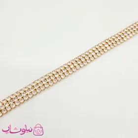دستبند زنانه ysx طرح تنیسی سه لاین طلایی