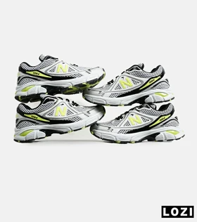 کفش کتانی مردانه و زنانه سفید مشکی لیمویی NEW BALANCE 1064 V.2