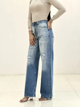 بگ رگولار زاپ‌دار آبی روشن کد40953