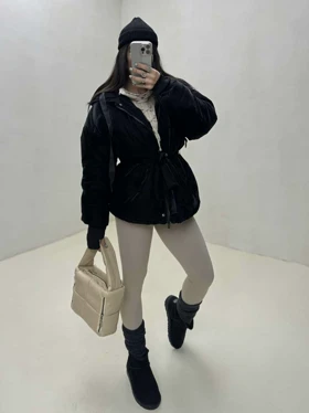 کاپشن بادکنکی کمربندی