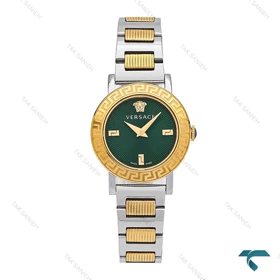 ساعت زنانه ورساچه Petit دورنگ طلایی صفحه سبز Versace-6361-L