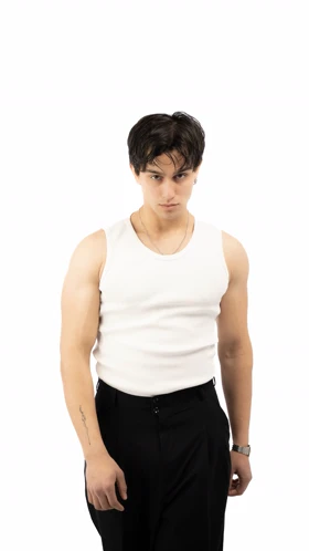 تنک تاپ سفید bms کبریتی مناسب سایز 50 تا 100 کیلو کیفیت عالی