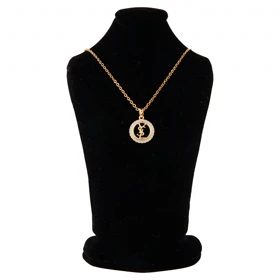 گردنبند دخترانه مدل YSL نگین‌دار