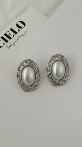 گوشواره مروارید فریم دار