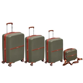 چمدان نشکن تراولگو مدل TRAVEL GO - TV7575 TRIP TIME SERIES سری 4 عددی ( به همراه چمدان آرایشی هدیه )