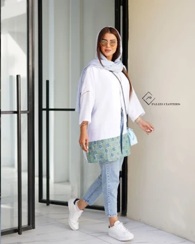 مانتو پانچ آستین مغزی