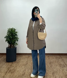 مانتو بلند لینن غنچه