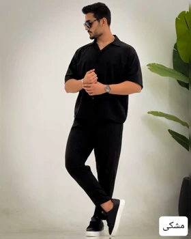 پیراهن مردانه لینن استین کوتاه_کد4385