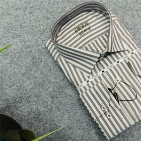 پیراهن مردانه راه راه استین بلند _ قواره ازاد _ مخصوص کلایسک پوش ها