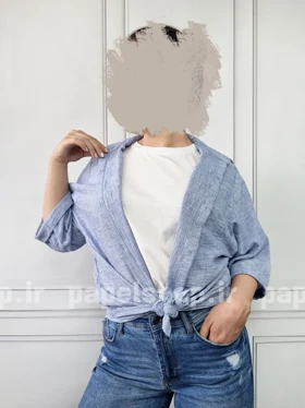 شومیز مانتویی جلو دکمه دو نخ