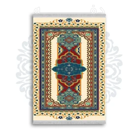 *جدید* فرشینه از جنس پارچه شانل مخمل ترک طرح فانتزی برند دفه کد 1677
