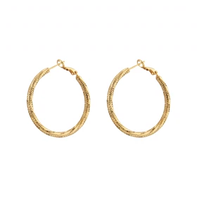 گوشواره زنانه مینمال حلقه‌ای پیچی