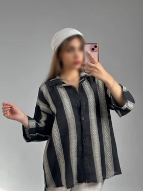 شومیز کنفی آستین پاکتی مدل گلبهار کد 50264