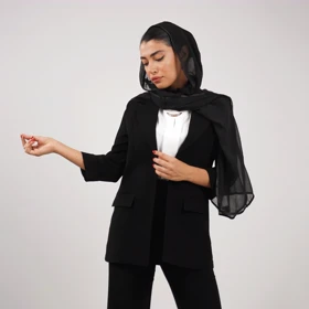 کت استین پاکتی کرپ ژاپن