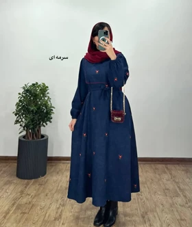 پیراهن مانتویی گلدوزی مهیاس 1(ایراد دار)