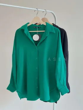 شومیز لینن پفکی