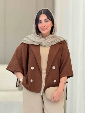 مانتو پانچ آستین بند سوگل