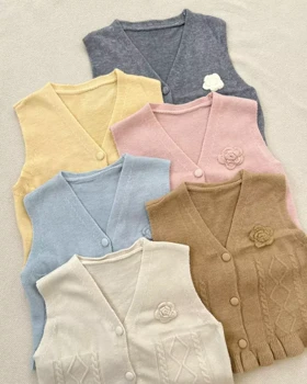 جلیقه بافت تک گل کد 5340