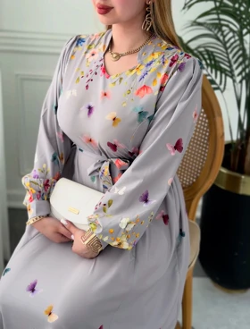 پیراهن بنفشه 0578 (طوسی)