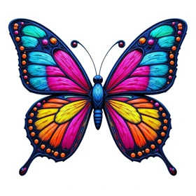 استیکر پارچه و لباس پاد آفرین مدل پروانه کد 3695