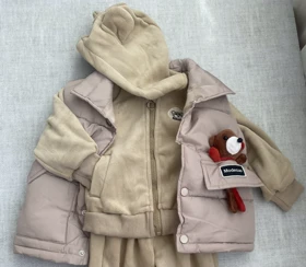 ست سویشرت و شلوار تدی و پافر