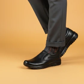 کفش مردانه چرمیران pm1135 مشکی فلوتر